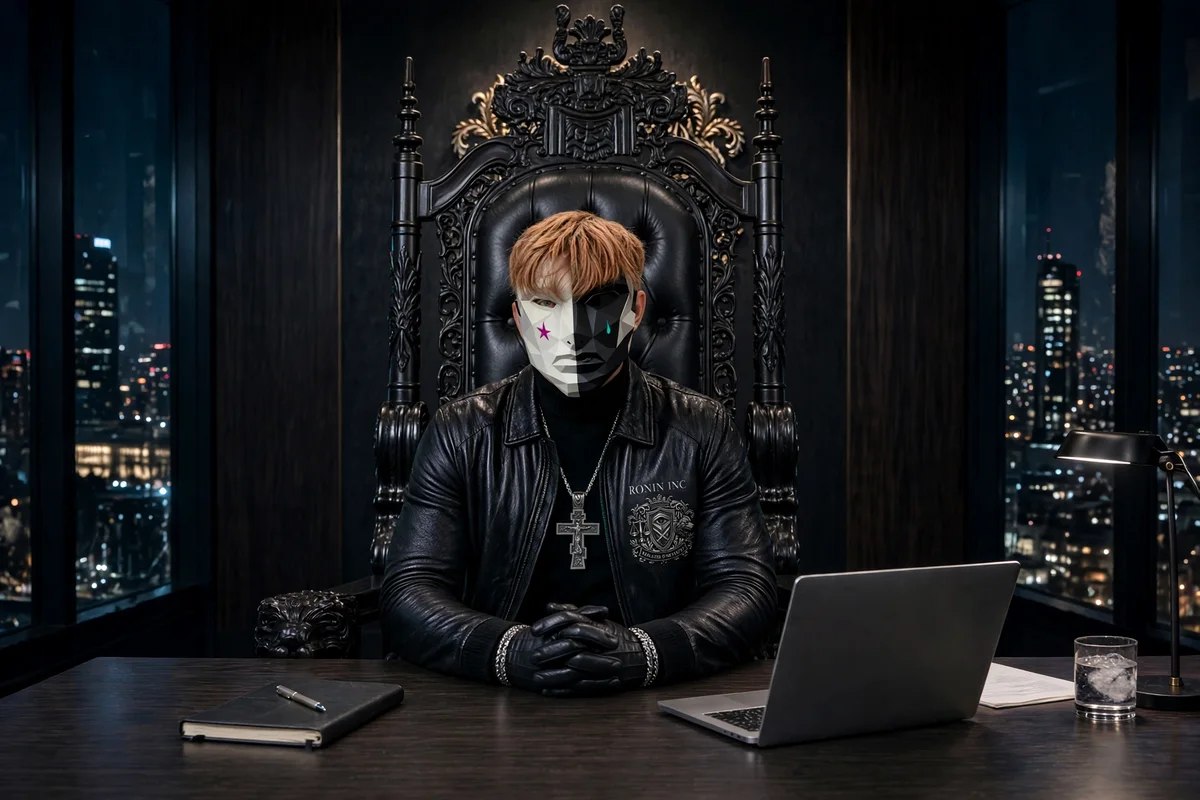 Hoid Dismas, chief executive of Ronin Inc, seated at his desk